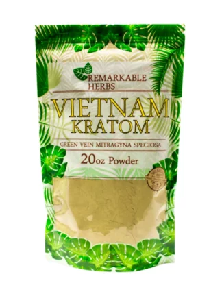 Green Vein Vietnam Remarkable Herbs Kratom Powder 20oz Bag