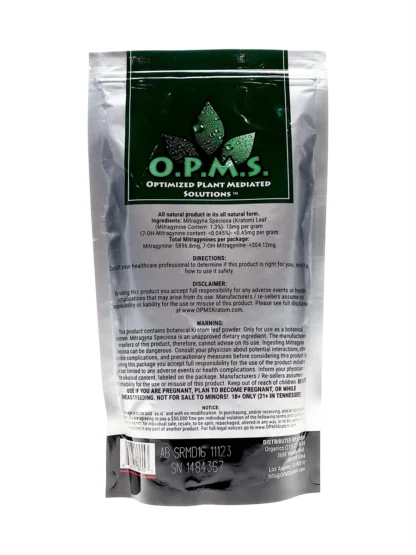 Red Vein Maeng Da OPMS Kratom Silver Powder 16oz Bag