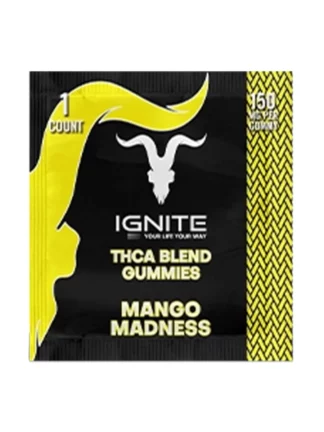Mango Madness Ignite THC-A Blend Gummies 150mg