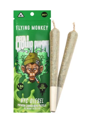 NYC Diesel Flying Monkey Delta 8 Liquid Diamonds Pre Rolls 3G