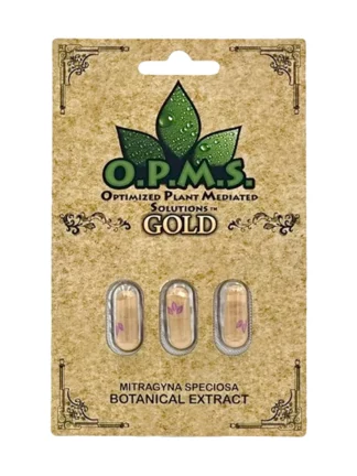 OPMS Gold Mitragyna Speciosa Kratom Capsules 3pck