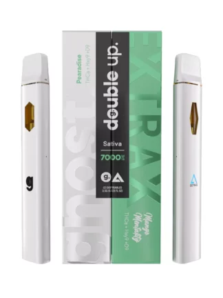 Paradise+Mango Mentality Ghost Extrax Double Up THC-A + Hxy9 + D9 Two Disposables 3500mgx2