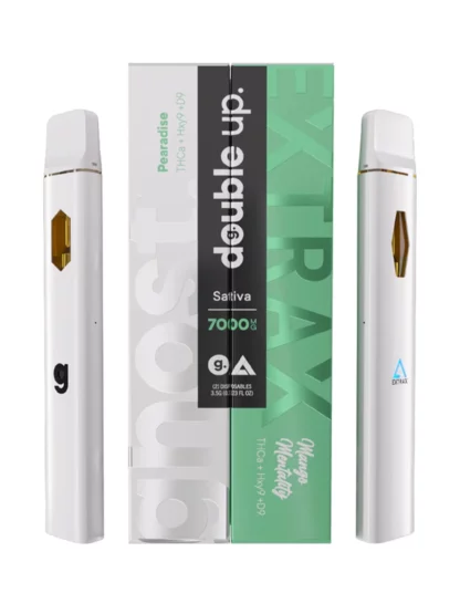Paradise+Mango Mentality Ghost Extrax Double Up THC-A + Hxy9 + D9 Two Disposables 3500mgx2