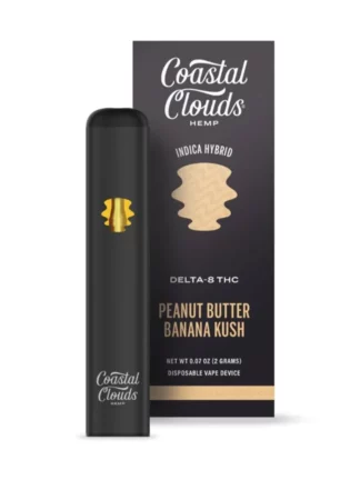 Peanut Butter Banana Kush Coastal Clouds Delta 8 THC Disposable Vape 2G