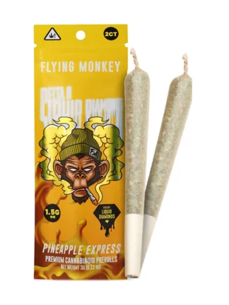 Pineapple Express Flying Monkey Delta 8 Liquid Diamonds Pre Rolls 3G