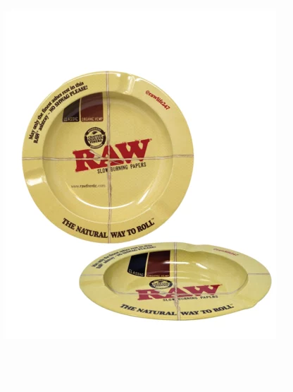 Raw Metal Ashtray Side