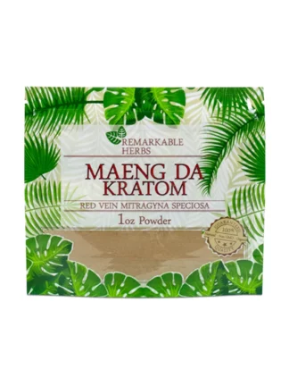 Red Maeng Da Remarkable Herbs Kratom Powder 1oz Bag