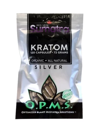 Red Sumatra OPMS Silver Kratom Capsules 120ct
