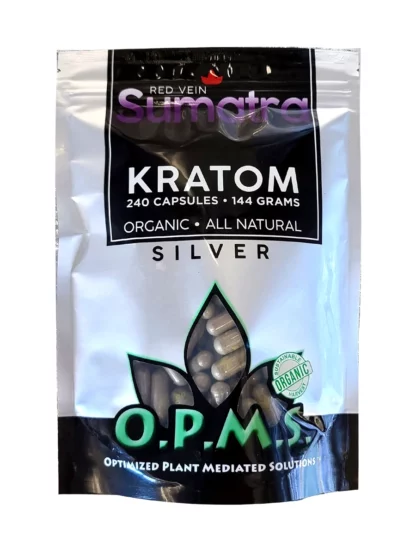 Red Sumatra OPMS Silver Kratom Capsules 240ct