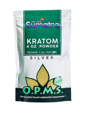 Red Vein Sumatra OPMS Kratom Silver Powder 4oz Bag