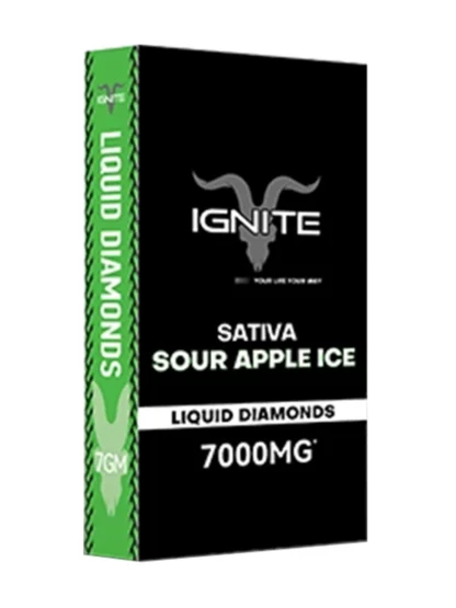 Sour Apple Ice Ignite Liquid Diamonds Disposable 7000mg