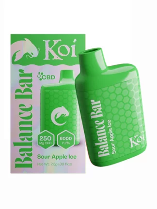 Sour Apple Ice KOI Balance Bar CBD 6000 Puffs Disposable Vape