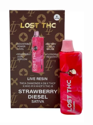 Strawberry Diesel Lost THC THC-A Liquid Diamond Disposable 6G