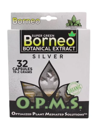 Super Green Borneo OPMS Silver Kratom Capsules 32ct