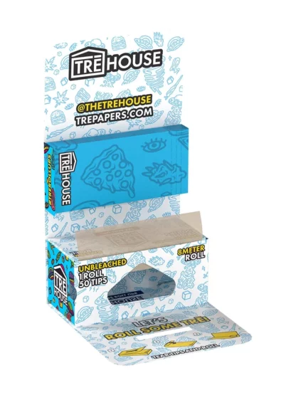 Tre House Roll Up Unbleached Ultra Thin Paper 8m opened