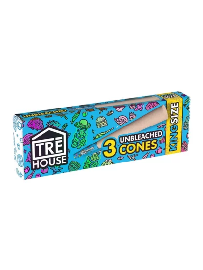 Tre House Ultra Thin Unbleached Cones King Size 3cs