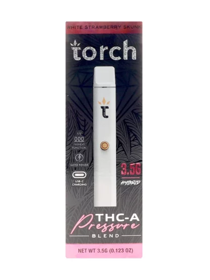 White Strawberry Skunk Torch THC-A Pressure Blend Disposable 3.5G