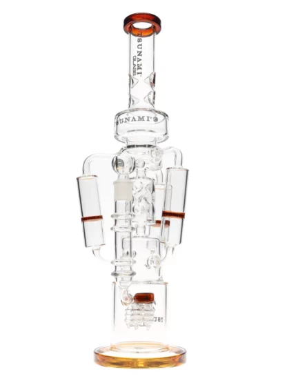 21" Tsunami Electric Showerhead Triple Honeycomb Water Pipe Side