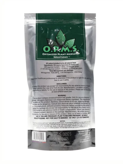 Red Vein Sumatra OPMS Kratom Silver Powder 16oz Bag