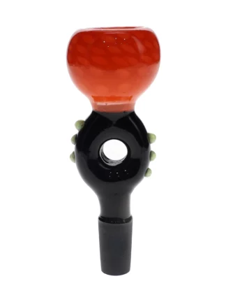 14MM Black & Red Dragon Male Glass Bowl