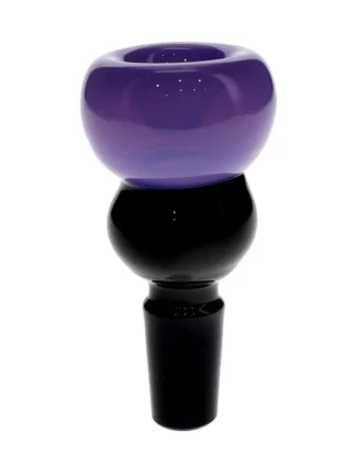 14MM Male Double Globe Purple & Black Bowl
