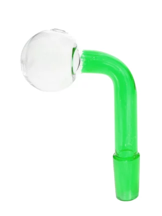 14MM Male Neon Green Glass On Glass Oil Burner Adapter