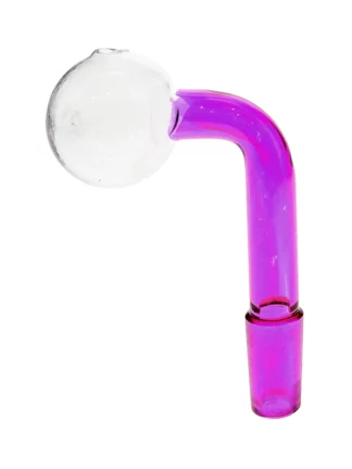 14MM Male Purple & Pink Glass On Glass Oil Burner Adapter