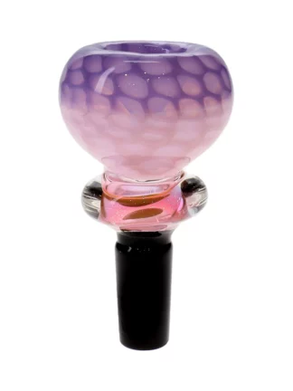 14MM Purple & Pink Turtle Male Glass Bowl
