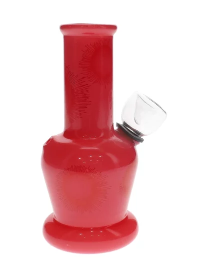 5 Clear Pattern Single Globe Mini Water Pipe Pink