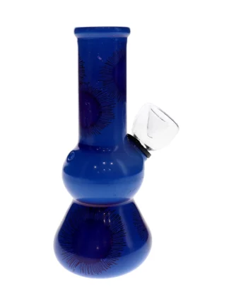 5 Dark Blue Double Globe Mini Water Pipe