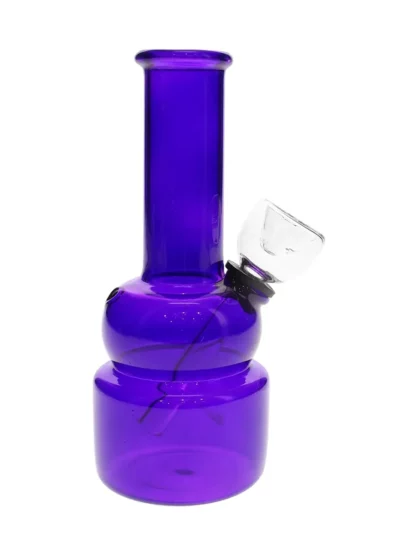 5 Transparent Double Globe Mini Water Pipe Transparent Purple