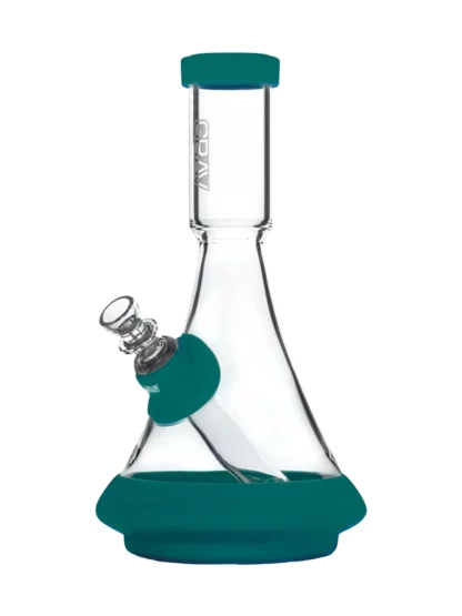 9 Grav Deco Beaker Silicone Water Pipe Dark Teal