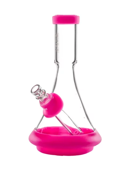 9 Grav Deco Beaker Silicone Water Pipe Toxic Pink