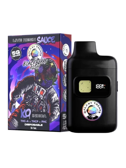 Blackberry Kush Galaxy Treats KO Live Resin Sauce Disposable 5G