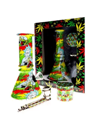 Colorful Design Water Pipe With Grinder & Spoon Pipe