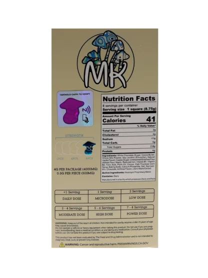 Cookies N Cream MK Finest Exotic Blend White Chocolate Bar 70G Back
