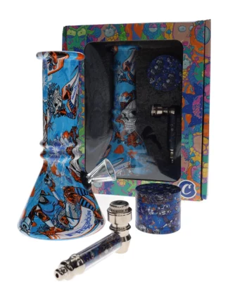 Cookies Water Pipe with Grinder & Spoon Pipec