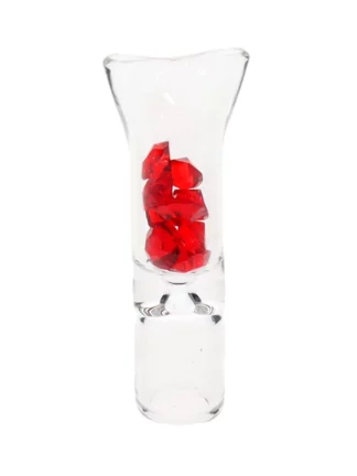Diamond Glass Cigarette Holder Red