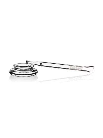 Grav Quartz Vape Straw With Dab Dish Side