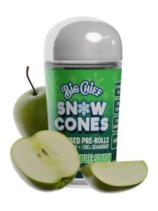 Green Apple Slush Big Chief Snow Cones Infused Pre-Rolls THCa Flower+THC-A Diamonds 2.5G