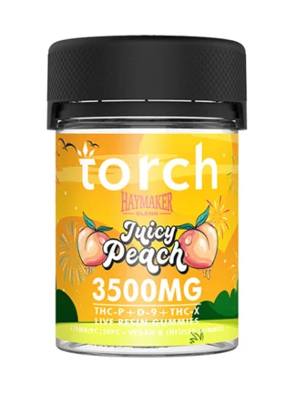 Juicy Peach Torch Haymaker Blend Live Resin Gummies 3500mg