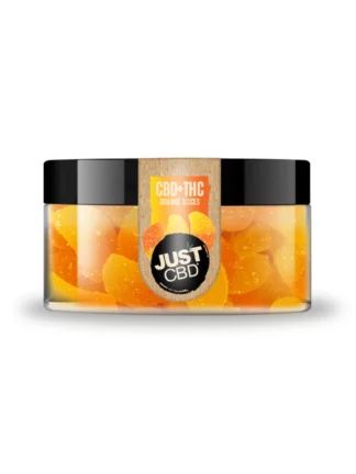 Just CBD Orange Slices CBD+THC Gummies Jar 4oz
