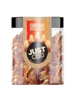Just CBD Sour Cola CBD+THC Gummies Jar 16oz
