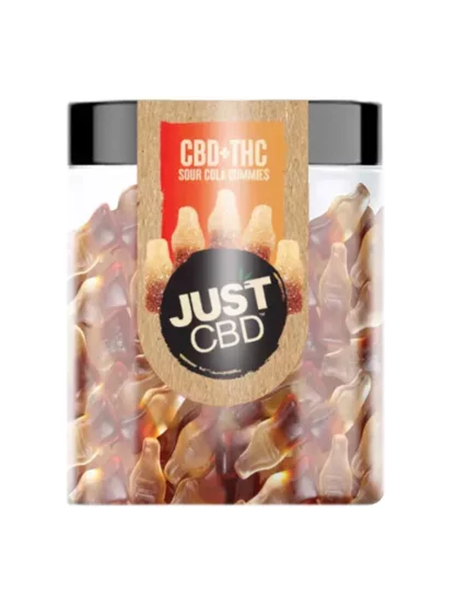 Just CBD Sour Cola CBD+THC Gummies Jar 16oz