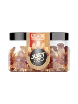 Just CBD Sour Cola CBD+THC Gummies Jar 4oz