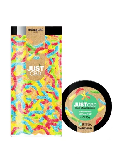 Just CBD Sour Worms Gummies 3000mg