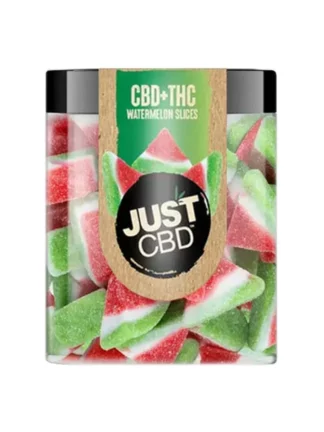 Just CBD Watermelon Slices CBD+THC Gummies Jar 16oz