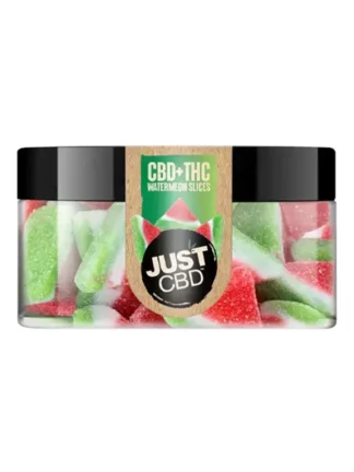 Just CBD Watermelon Slices CBD+THC Gummies Jar 4oz