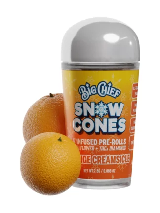 Orange Creamsicle Big Chief Snow Cones Infused Pre-Rolls THCa Flower+THC-A Diamonds 2.5G