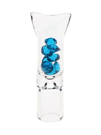Diamond Glass Cigarette Holder Blue